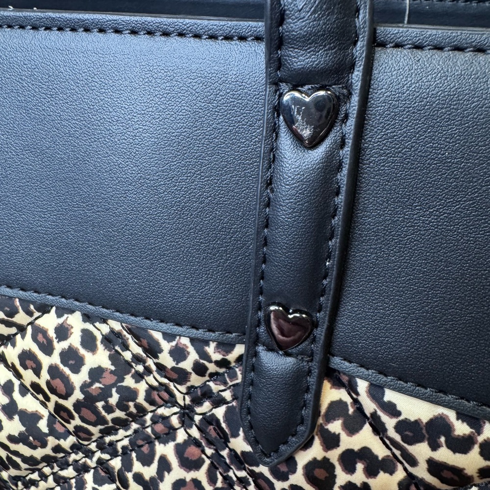 Betsey Johnson Black and Brown Leopard Tote - Picture 6 of 13